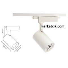 Marketcik 30 Watt Led Ray Spot Armatür Beyaz ve Günışığı Işık Beyaz Kasa Günışığı