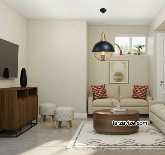 Tarzavize TYMS1 Dekoratif Siyah Tekli Retro Modern Sarkıt Avize