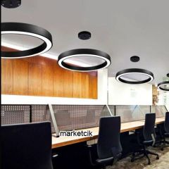 Tarzavize 2 metre 200 Watt Günışığı Led Simit Linear Aydınlatma Armatürü Siyah Kasa - 4000 Kalvin - Kargo İle Teslim