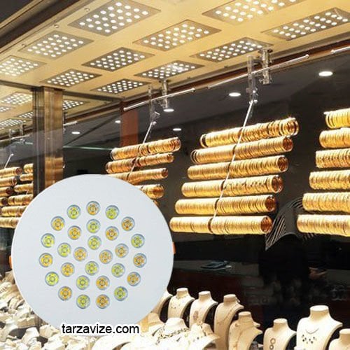 Tarzavize 54 Watt Beyaz Kasa Yuvarlak Kuyumcu Vitrin Led Aydınlatma