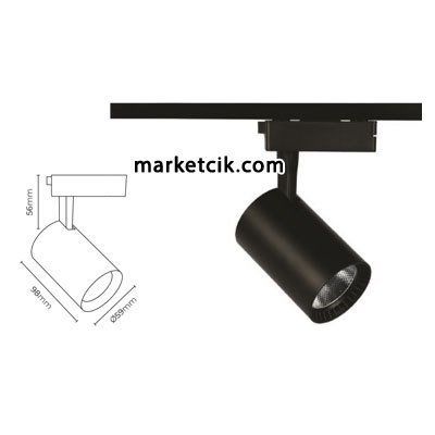 Marketcik 10 Watt Led Ray Spot Armatür Beyaz ve Günışığı Işık Gün ışığı