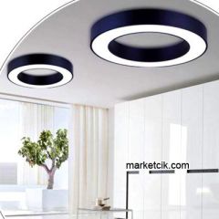 Tarzavize 2 metre 200 Watt Sıva Üstü Beyaz Işık Led Simit Linear Aydınlatma Armatürü Siyah Kasa - Kargo İle Teslim