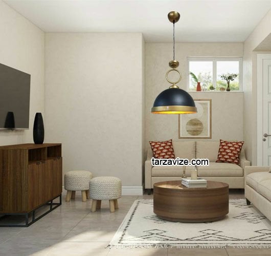 Tarzavize TYMÇ5 Dekoratif Siyah Tekli Retro Modern Sarkıt Avize