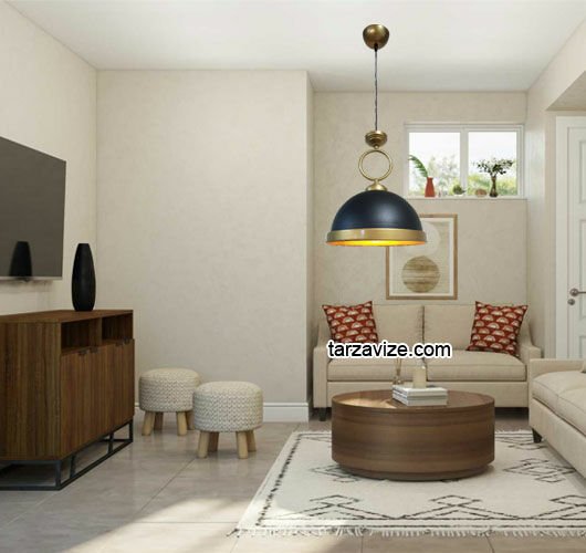 Tarzavize TYMÇ5 Dekoratif Siyah Tekli Retro Modern Sarkıt Avize