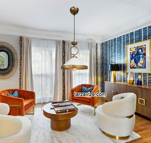 Tarzavize TYM6 Dekoratif Beyaz Tekli Retro Modern Sarkıt Avize