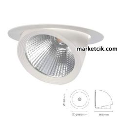 Kendal 44 Watt Sıva Altı Led Salyangoz Spot Armatür Beyaz ve Günışığı Işık Gün ışığı