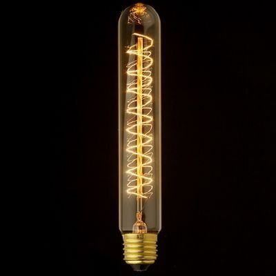 Edison Flemanlı Dekoratif Rustik Ampul 40 Watt E27 Duy, 30cm Tüp Ampul Modeli