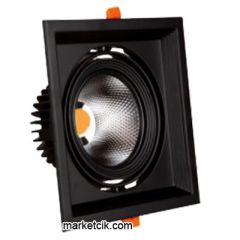 Marketcik 30 Watt Sıva Altı Siyah Tekli Led Spot Armatür Beyaz-Günışığı Işık Gün ışığı