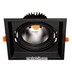 Marketcik 41 Watt Sıva Altı Siyah Tekli Led Spot Armatür Beyaz-Günışığı Işık Beyaz