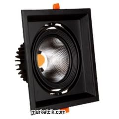 Marketcik 41 Watt Sıva Altı Siyah Tekli Led Spot Armatür Beyaz-Günışığı Işık Gün ışığı