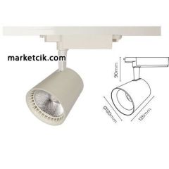 Marketcik 30 Watt Led Ray Spot Armatür Beyaz ve Günışığı Işık Gün ışığı