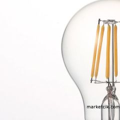 Marketcik 6 Watt E27 Duy G95 Glop Model Beyaz Işık Led Filament Ampul 9,5 cm