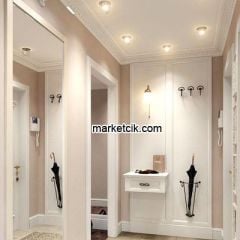 Marketcik Sıva Altı Dekoratif Kristal Cam  Led Spot Armatür 3 Watt Beyaz-Günışığı Işık Gün ışığı