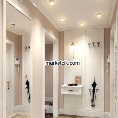 Marketcik Sıva Altı Dekoratif Kristal Cam Led Spot Armatür 3 Watt Beyaz-Günışığı Işık Beyaz Işık