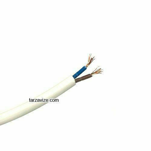 Tarzavize 2x0,50mm Koyu Sarı Renk Dekoratif Örgülü Kumaş Kablo, 1 Metre