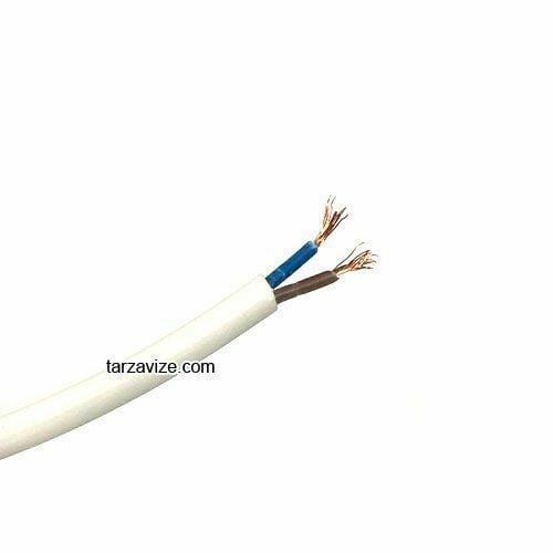 Tarzavize 2x0,50mm Koyu Sarı Renk Dekoratif Örgülü Kumaş Kablo, 5 Metre