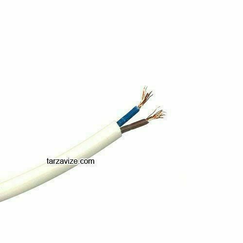 Tarzavize 2x0,50mm Kahverengi Renkli Dekoratif Örgülü Kumaş Kablo, 1 Metre