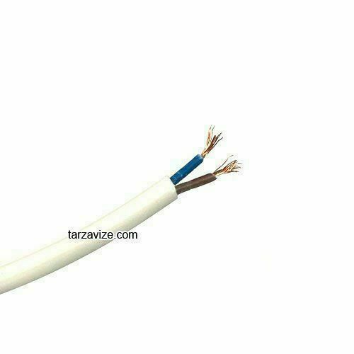 Tarzavize 2x0,50mm Kahverengi Renkli Dekoratif Örgülü Kumaş Kablo, 1 Metre