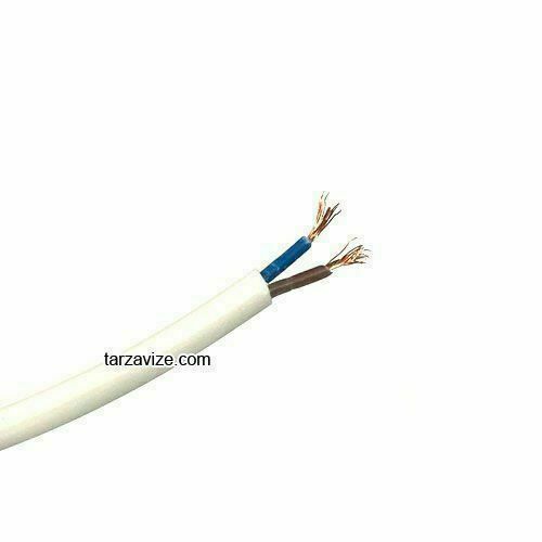 Tarzavize 2x0,50mm Siyah Renk Dekoratif Örgülü Kumaş Kablo, 5 Metre