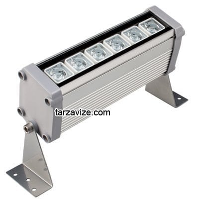 Tarzavize 30cm 9 Watt Led Wallwasher Duvar Boyama Aydınlatma Armatürü, Beyaz-Günışığı-Mavi-Kırmızı-Yeşil-Amber-RGB Işık