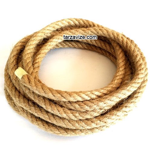 Tarzavize 1cm Dekoratif Örgülü Hasır Halat, 1 Metre KABLOSUZ