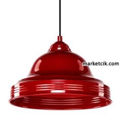 Cata CT-8292 Siyah-Kırmızı Tekli Retro Modern Tarz Avize Kırmızı