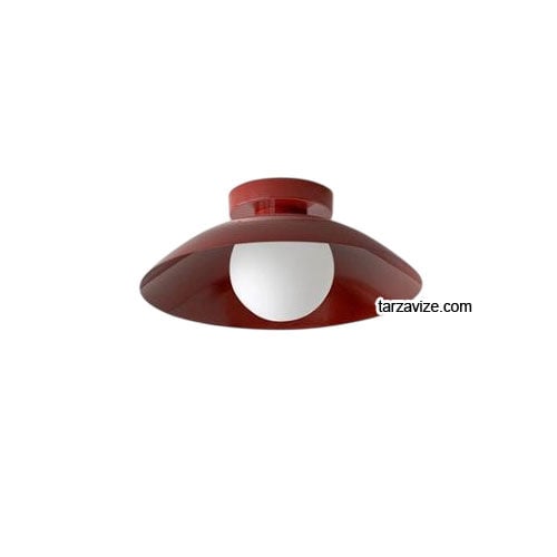 Tarzavize TRT86 Dekoratif Kırmızı Tekli Retro Plafonyer Modern Avize