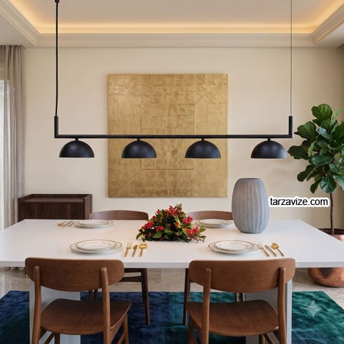 Tarzavize TRT89 Dekoratif Siyah Retro Modern Sarkıt Avize