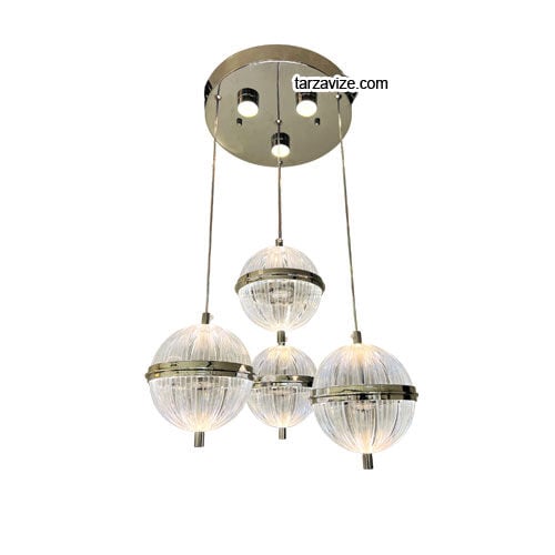 Tarz Avize Havana 4'lü Krom Modern Led Sarkıt Avize