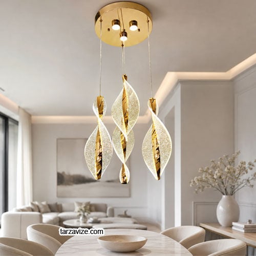 Tarz Avize Datça 4'lü Gold Modern Led Sarkıt Avize