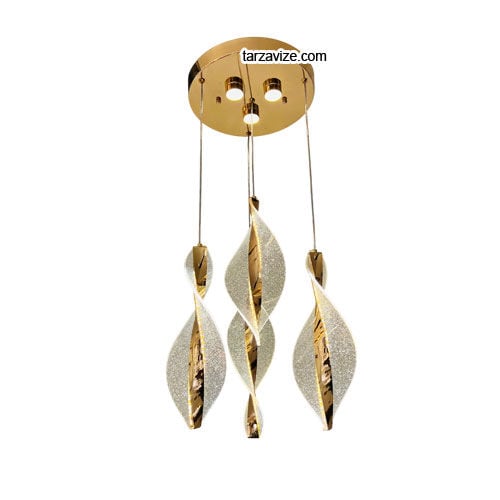 Tarz Avize Datça 4'lü Gold Modern Led Sarkıt Avize