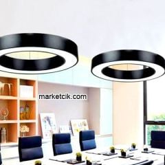 Tarzavize 80 cm 80 Watt Sıva Üstü Beyaz Işık Led Simit Linear Aydınlatma Armatürü Siyah Kasa - Kargo İle Teslim