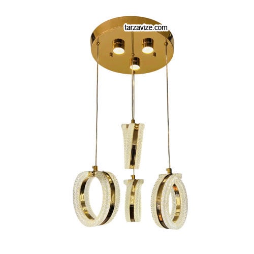Tarz Avize Side 4'lü Gold Modern Led Sarkıt Avize