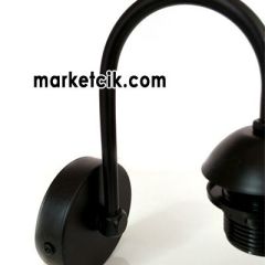 Tarzavize Dekoratif Siyah Metal Duvar Aplik Avize