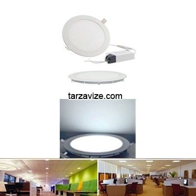 Tarzavize 12 Watt Sıva Altı Yuvarlak Slim Led Panel Armatür Beyaz Işık