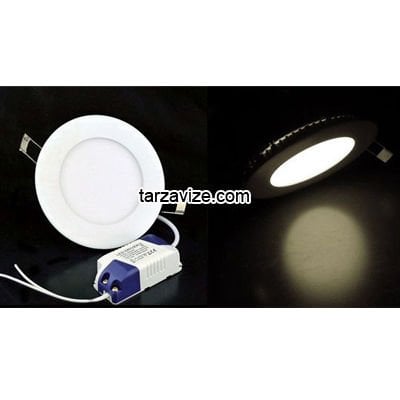 Marketcik 12 Watt Sıva Altı Yuvarlak Slim Led Panel Armatür Beyaz Işık