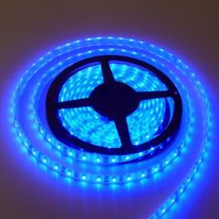 Marketcik Yapışkanlı 5 metre Dış Mekan Silikonlu Şerit Led Mavi Işık