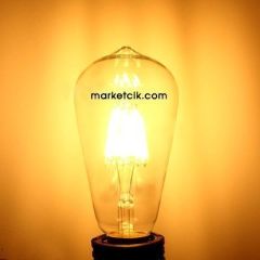 Tarzavize Kırmızı Hasır Şapkalı Halat Avize Avize+Led Ampul