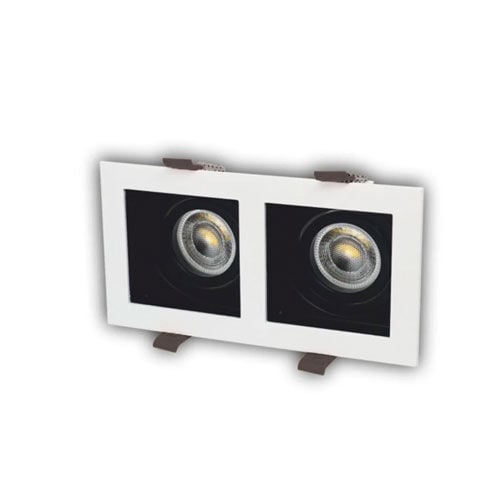 Cata CT-5227 Pars Sıva Altı İkili Dekoratif Kare Led Spot Armatür Beyaz-Günışığı Işık