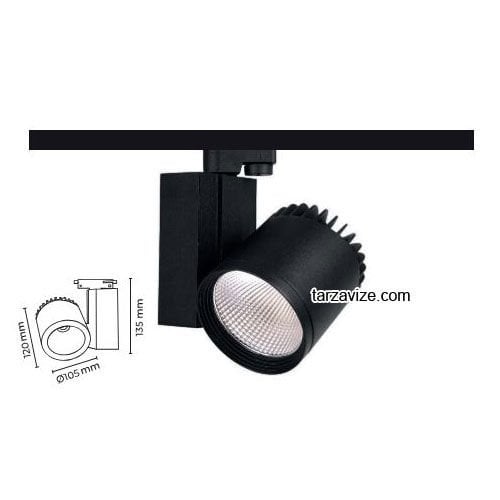 Tarzavize 40 Watt Led Ray Spot Armatür TRZ2325