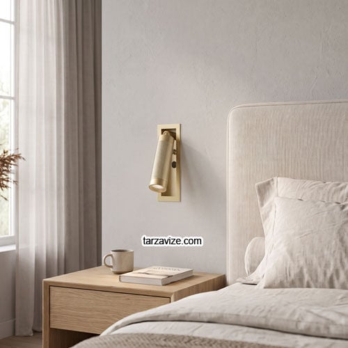 TRZ8134 Sıva Altı Gold Gömme LED Yatak Başı Okuma Apliği