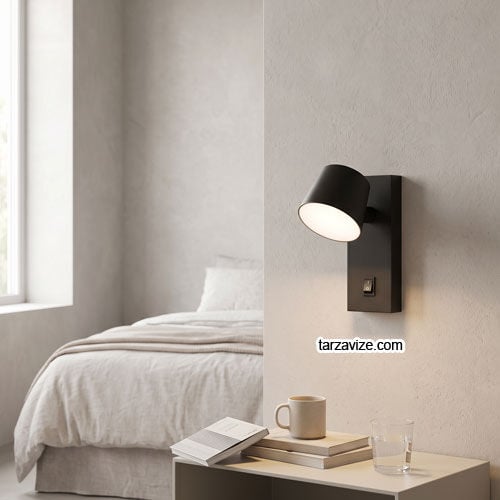 TRZ8044 Sıva Üstü Siyah LED Yatak Başı Okuma Apliği