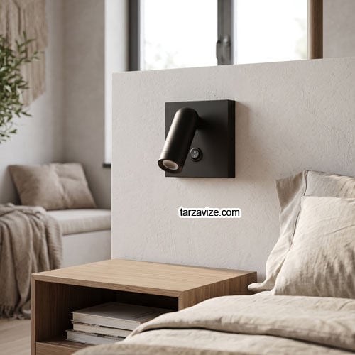 TRZ8042 Sıva Üstü Siyah LED Yatak Başı Okuma Apliği