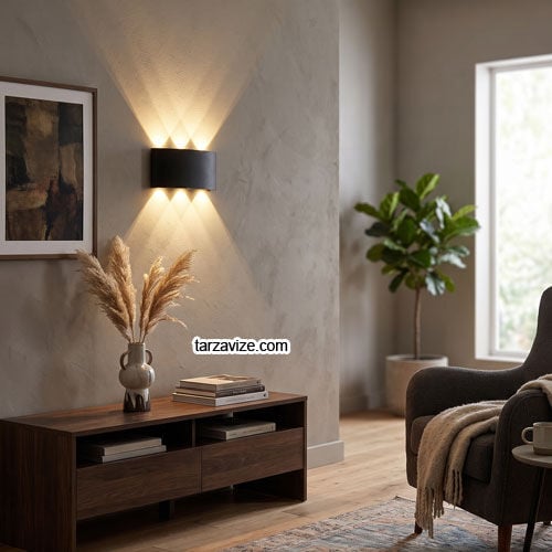 Tarzavize IP54 İç Mekan 6 W Alüminyum Led Duvar Aplik TRZ8016