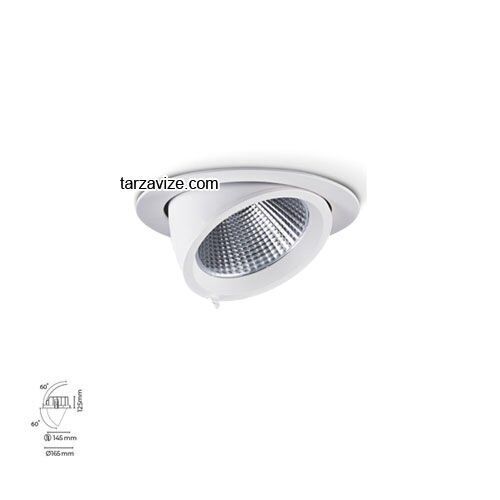 Tarzavize 20 Watt Sıva Altı Salyangoz Led Spot Armatür Siyah-Beyaz Kasa TR2070