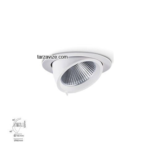 Tarzavize 20 Watt Sıva Altı Salyangoz Led Spot Armatür Siyah-Beyaz Kasa TR2070