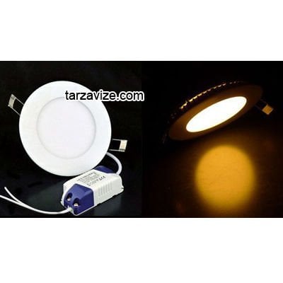 Tarzavize 12 Watt Sıva Altı Yuvarlak Slim Led Panel Armatür Günışığı