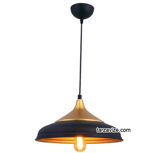 Tarzavize TRT12 Dekoratif Siyah Tekli Retro Modern Sarkıt Avize