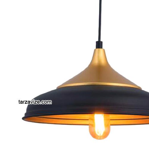 Tarzavize TRT12 Dekoratif Siyah Tekli Retro Modern Sarkıt Avize