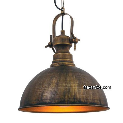 Tarzavize TRT13 Dekoratif Eskitme Tekli Retro Modern Sarkıt Avize